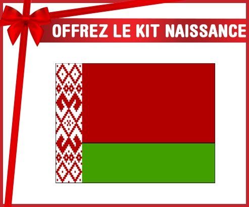 kit naissance bébé personnalisé Drapeau Biélorussie