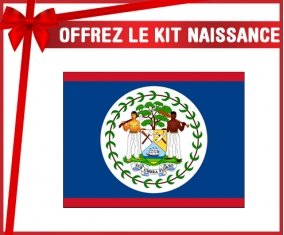 kit naissance bébé personnalisé Drapeau Belize