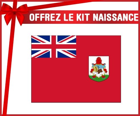 kit naissance bébé personnalisé Drapeau Bermudes