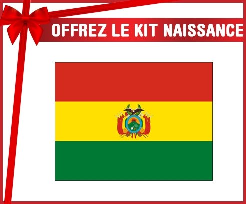 kit naissance bébé personnalisé Drapeau Bolivie
