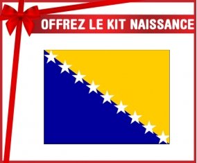 kit naissance bébé personnalisé Drapeau Bosnie Herzégovine
