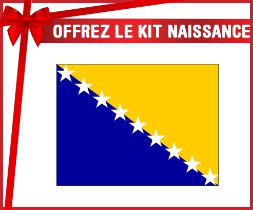 kit naissance bébé personnalisé Drapeau Bosnie Herzégovine