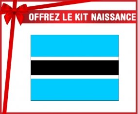 kit naissance bébé personnalisé Drapeau Bostwana
