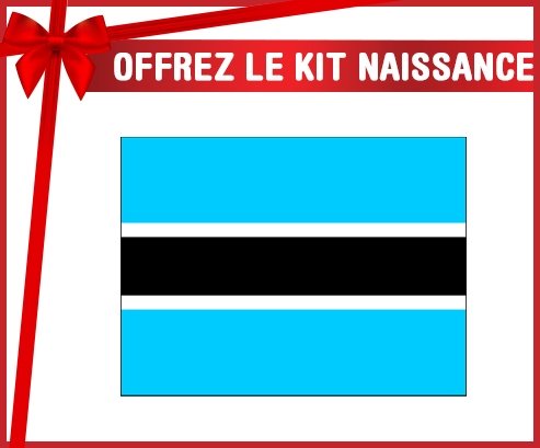kit naissance bébé personnalisé Drapeau Bostwana