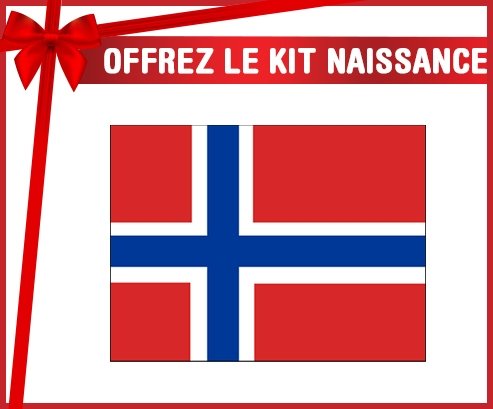 kit naissance bébé personnalisé Drapeau Île Bouvet