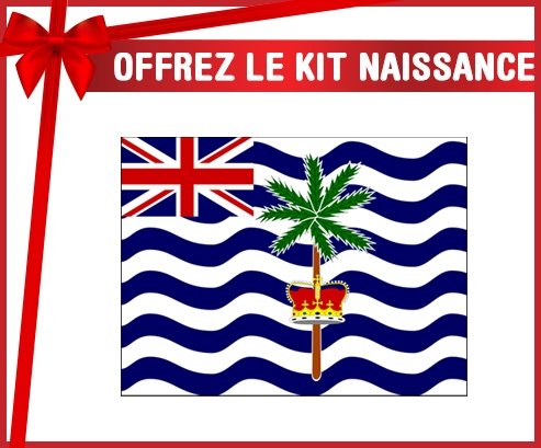 kit naissance bébé personnalisé Drapeau Territoire britannique de l'océan Indien