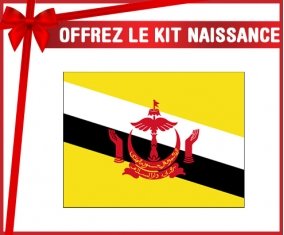 kit naissance bébé personnalisé Drapeau Brunei Darussalam