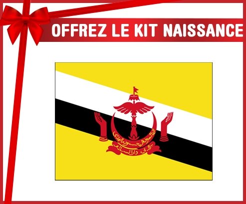kit naissance bébé personnalisé Drapeau Brunei Darussalam