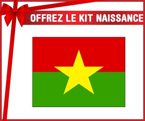 kit naissance bébé personnalisé Drapeau Burkina Faso
