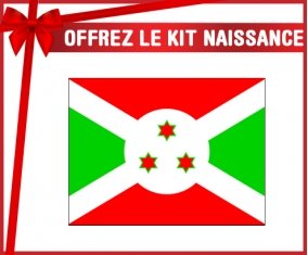 kit naissance bébé personnalisé Drapeau Burundi