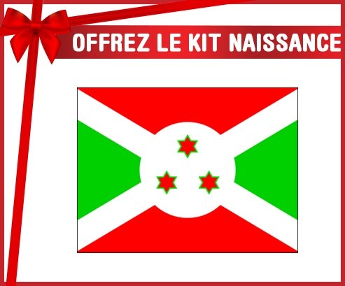 kit naissance bébé personnalisé Drapeau Burundi