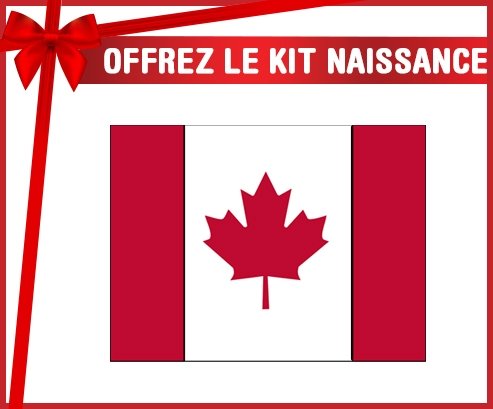 kit naissance bébé personnalisé Drapeau Canada