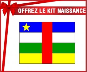 kit naissance bébé personnalisé Drapeau République centrafricaine