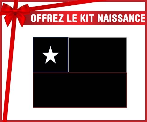 kit naissance bébé personnalisé Drapeau Chili