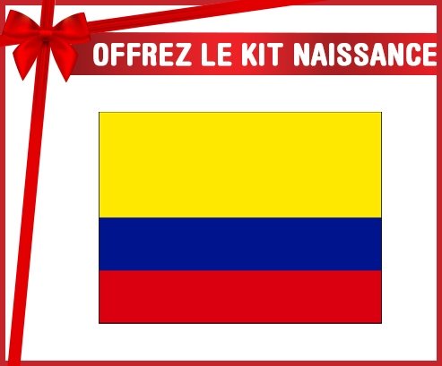 kit naissance bébé personnalisé Drapeau Colombie