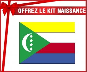 kit naissance bébé personnalisé Drapeau Comores