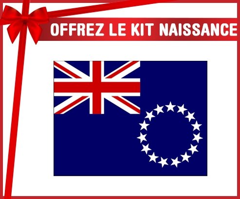 kit naissance bébé personnalisé Drapeau les Îles Cook