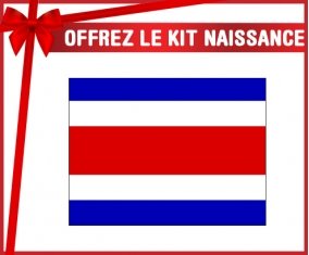 kit naissance bébé personnalisé Drapeau Costa Rica