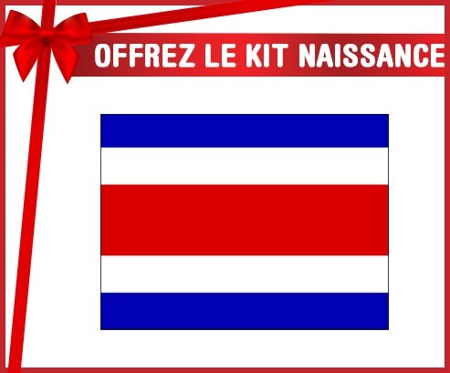 kit naissance bébé personnalisé Drapeau Costa Rica
