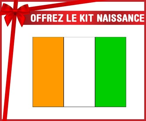 kit naissance bébé personnalisé Drapeau Côte d'Ivoire