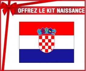 kit naissance bébé personnalisé Drapeau Croatie