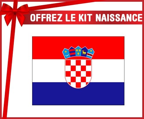 kit naissance bébé personnalisé Drapeau Croatie
