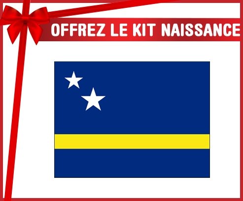 kit naissance bébé personnalisé Drapeau Curacao