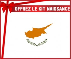 kit naissance bébé personnalisé Drapeau Chypre