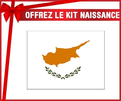 kit naissance bébé personnalisé Drapeau Chypre