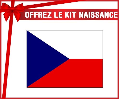 kit naissance bébé personnalisé Drapeau République Tchèque
