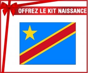 kit naissance bébé personnalisé Drapeau République Démocratique du Congo