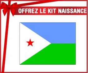 kit naissance bébé personnalisé Drapeau Djibouti