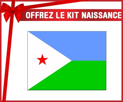 kit naissance bébé personnalisé Drapeau Djibouti