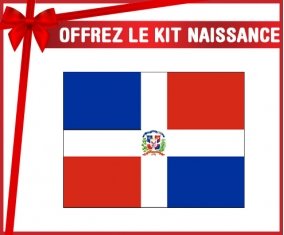 kit naissance bébé personnalisé Drapeau République Dominicaine