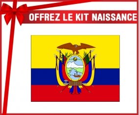 kit naissance bébé personnalisé Drapeau Equateur