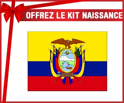 kit naissance bébé personnalisé Drapeau Equateur