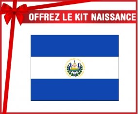 kit naissance bébé personnalisé Drapeau Le Salvador