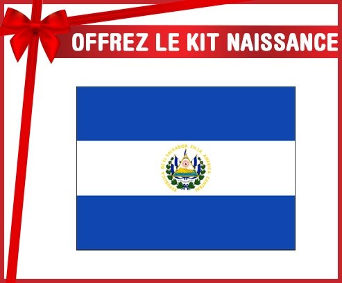 kit naissance bébé personnalisé Drapeau Le Salvador