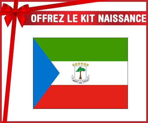 kit naissance bébé personnalisé Drapeau Guinée Équatoriale
