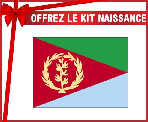 kit naissance bébé personnalisé Drapeau Érythrée