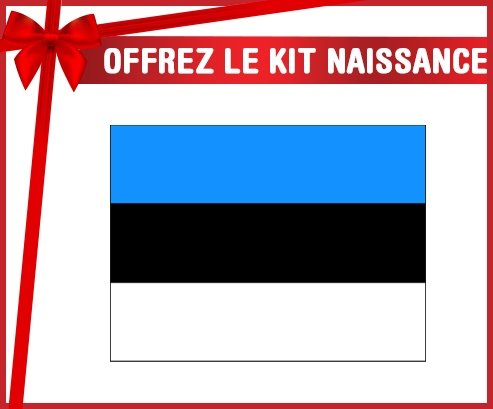 kit naissance bébé personnalisé Drapeau Estonie
