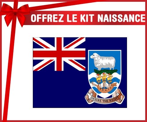 kit naissance bébé personnalisé Drapeau les îles Falkland