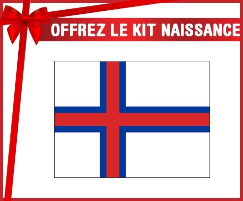 kit naissance bébé personnalisé Drapeau Îles Féroé