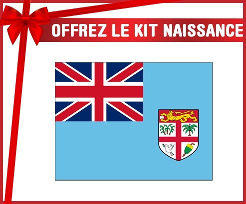 kit naissance bébé personnalisé Drapeau Fidji