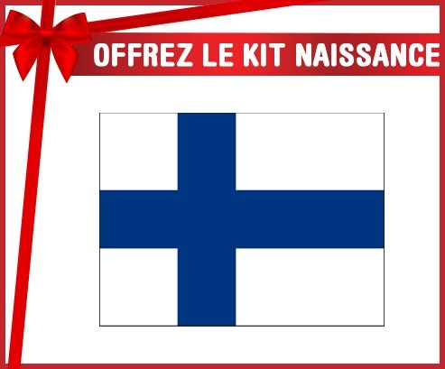 kit naissance bébé personnalisé Drapeau Finlande