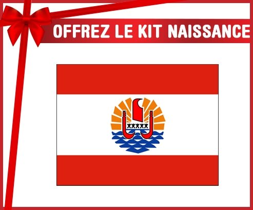 kit naissance bébé personnalisé Drapeau Polynésie française
