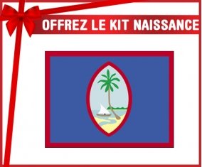 kit naissance bébé personnalisé Drapeau Guam