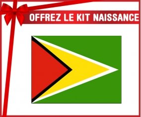 kit naissance bébé personnalisé Drapeau Guyane