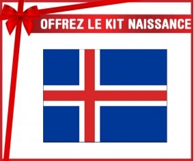 kit naissance bébé personnalisé Drapeau Islande