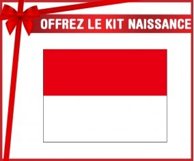 kit naissance bébé personnalisé Drapeau Indonésie